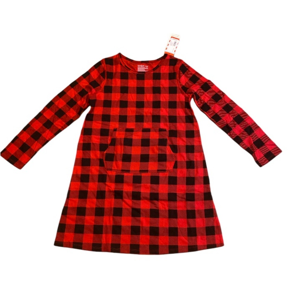 Girls nightgown size 10/12 plus red and black checkered